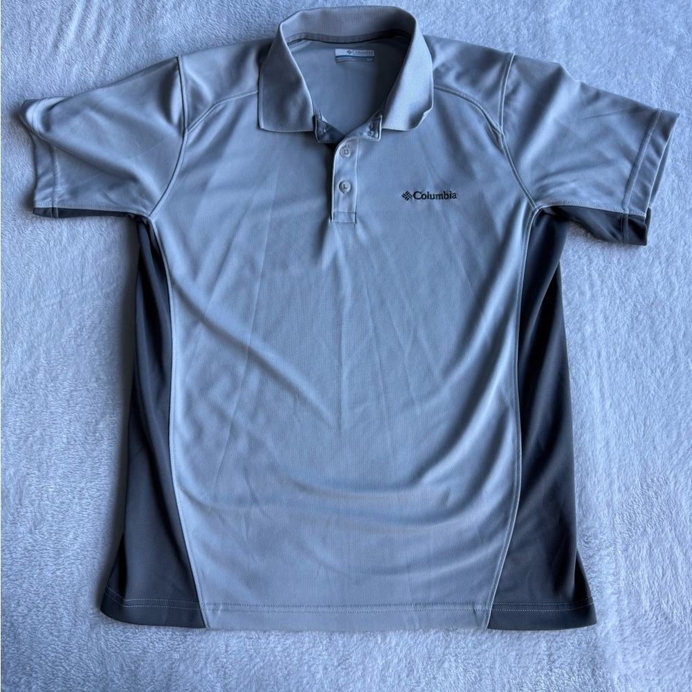 Columbia Men's Light and Dark Gray Polo Shirt